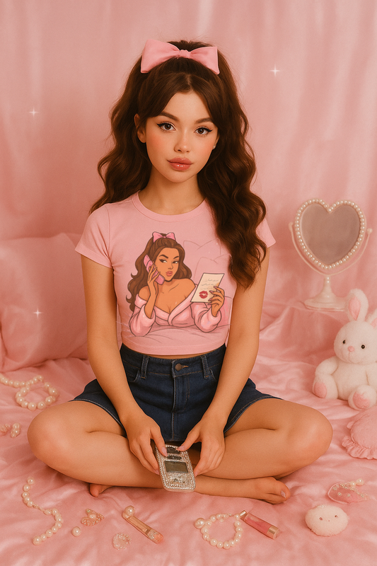 Kiss Stained Dreamy Crop Top