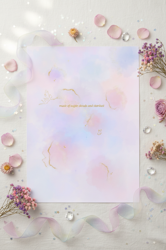 Sugar Clouds Pastel Poster