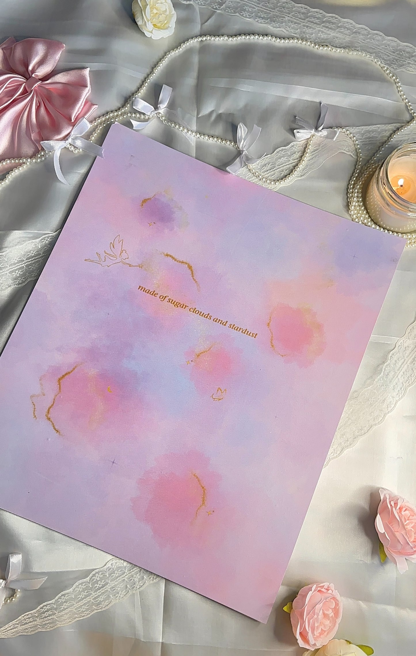 Sugar Clouds Pastel Poster
