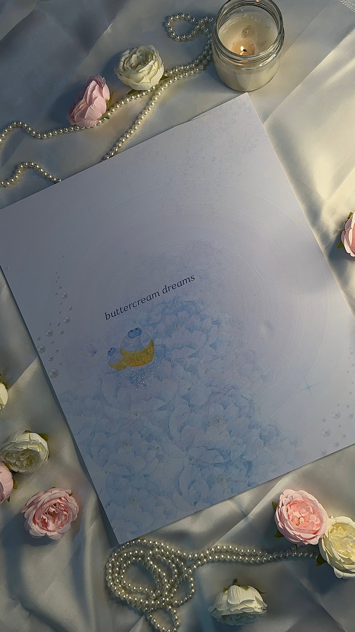 Buttercream Dreams Poster - Blue