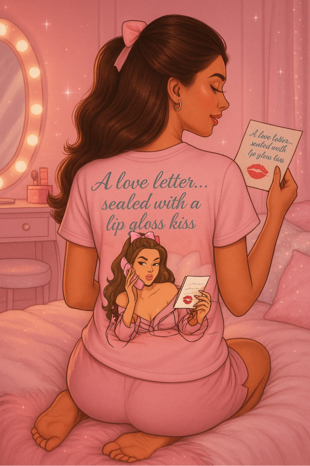 Kiss Stained Dreamy Crop Top