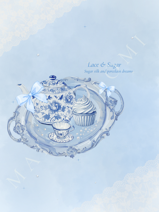 Lace & Sugar —Blue Tea Party Poster