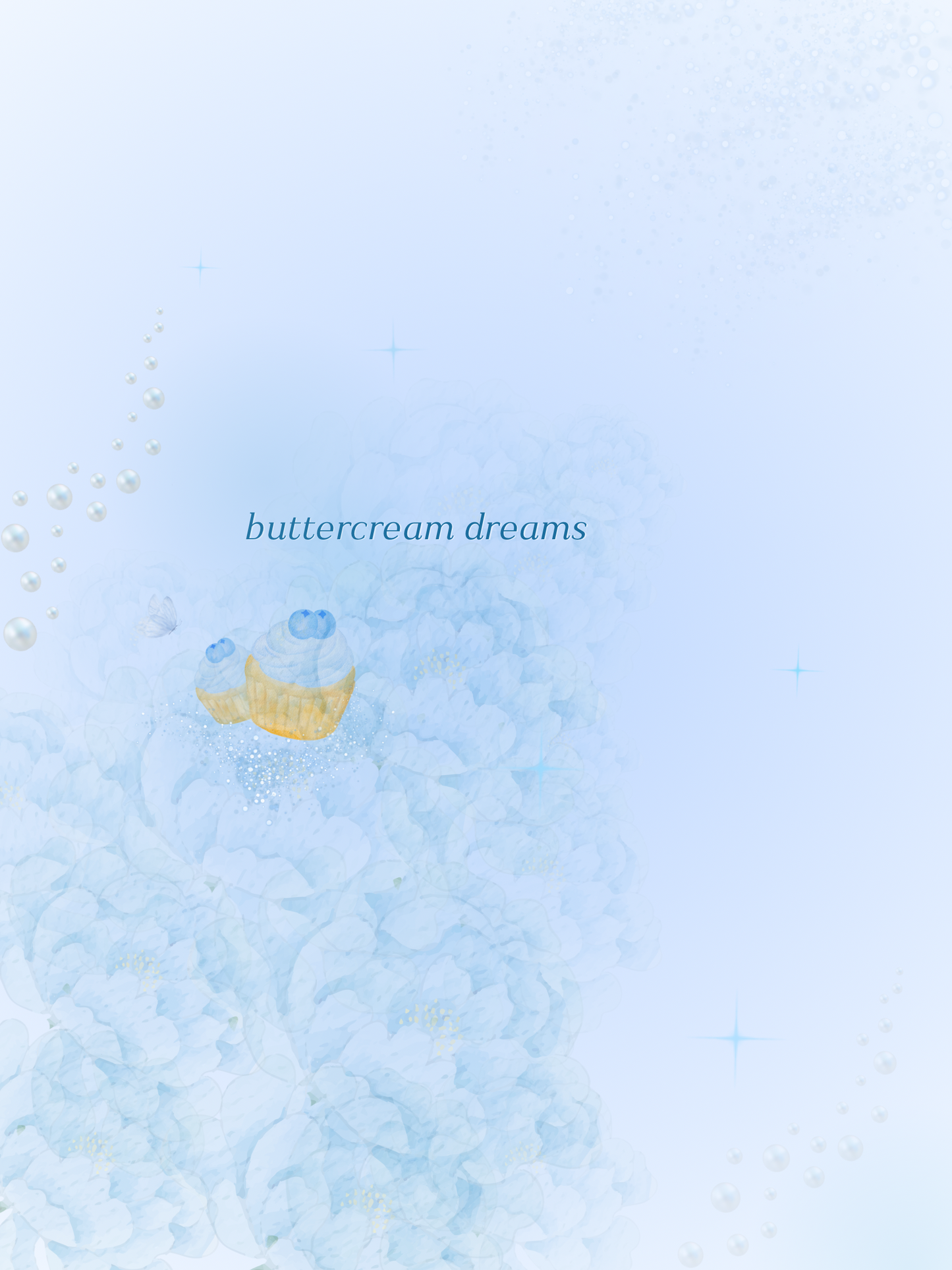 Buttercream Dreams Poster - Blue