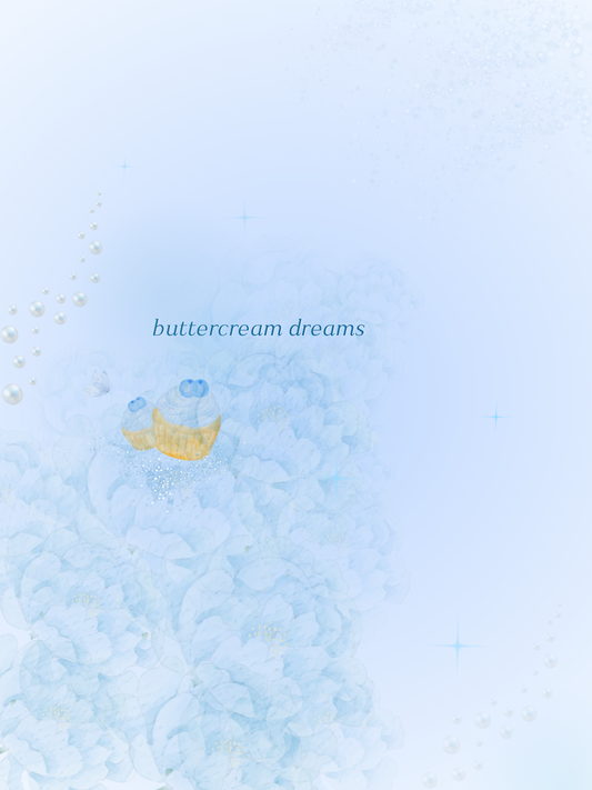 Buttercream Dreams Poster - Blue