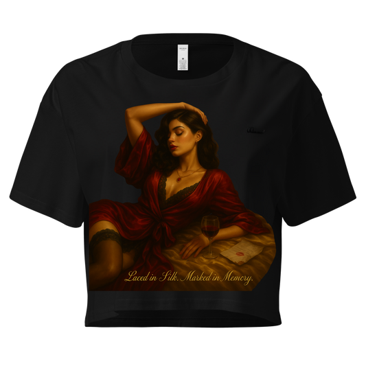 Laced in Silk Luxe Fashion Crop Tee